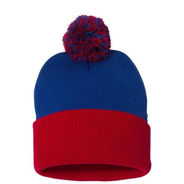 Sportman SP15 Pom-Pom 12" Knit Beanie Thumbnail