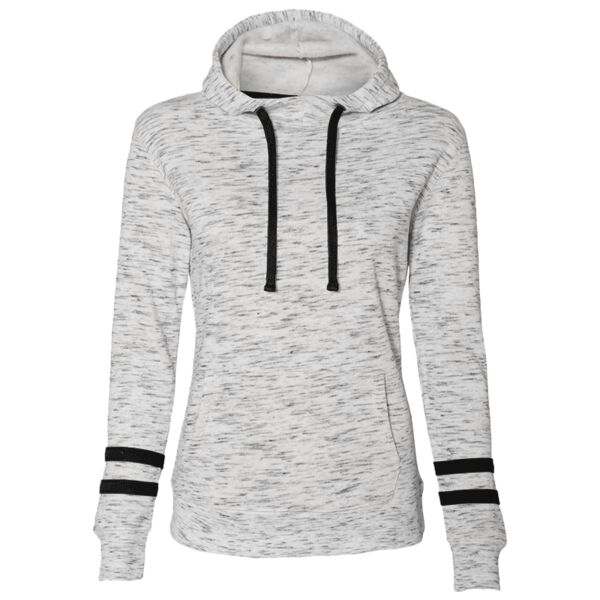 J America 8674 Ladies' Melange Scuba Neck Sweatshirt Thumbnail