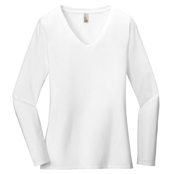 District Dt6201 Women's VIP Long Sleeve V Neck Thumbnail