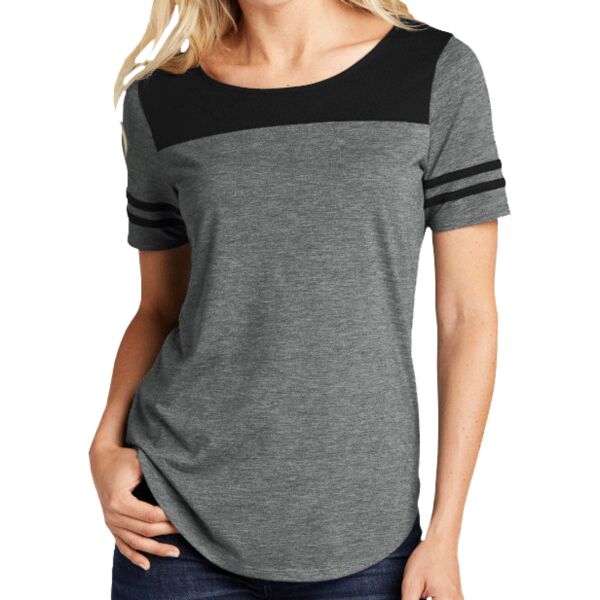 Sport Tek LST403 Ladies Tri Blend Wicking Fan Tee Thumbnail