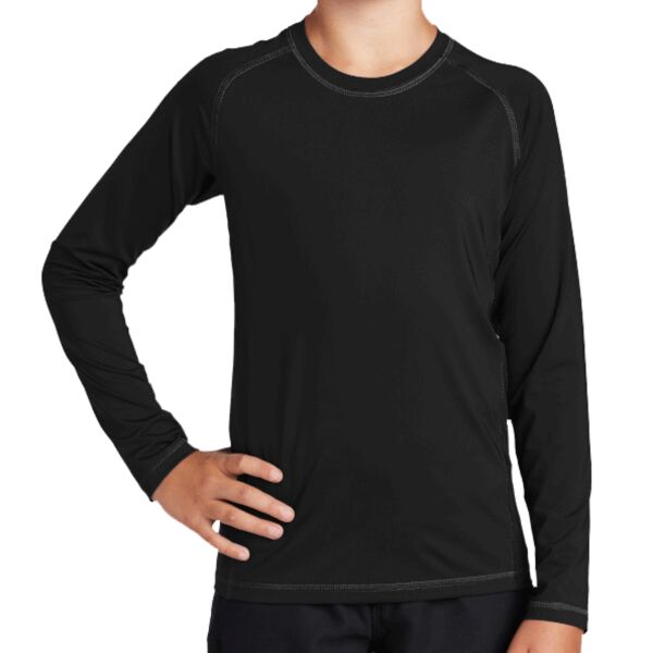 Sport Tek YST470LS Youth Long Sleeve Rashguard Tee Thumbnail