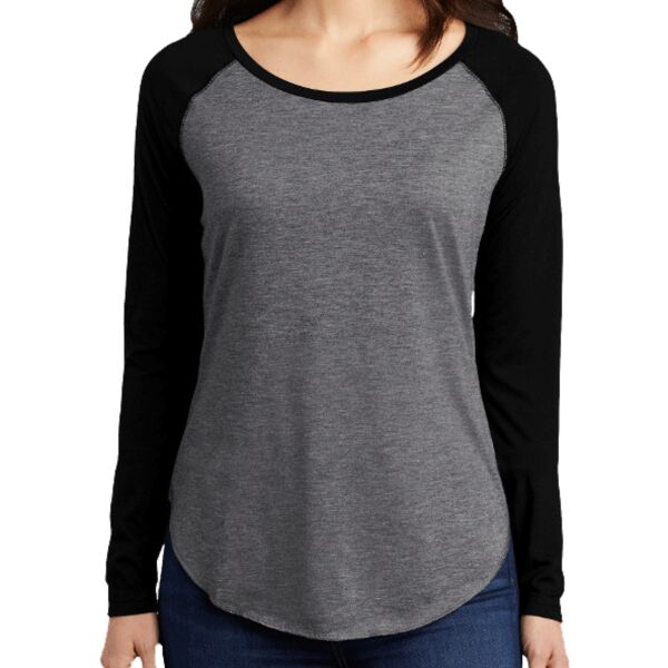 Sport Tek LST400LS Ladies PosiCharge Long Sleeve Wicking Scoop Neck Raglan Tee Thumbnail