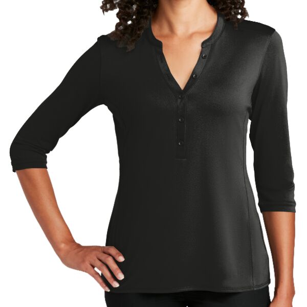 Port Authority LK750 Ladies UV Choice Pique Henley Thumbnail