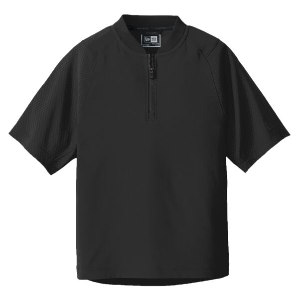 New Era YNEA600 Youth Cage Short Sleeve 1/4 Zip Jacket Thumbnail